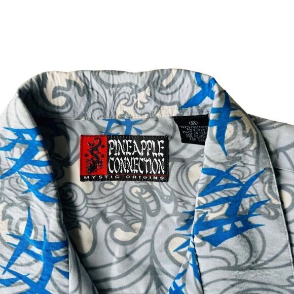 Vintage Y2K Pineapple Connection Mystic Origins Japanese Kanji Waves Men's M - Picture 5 of 6